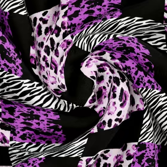 Leopard and zebra print bohemian style blanket - Picture 5 of 6